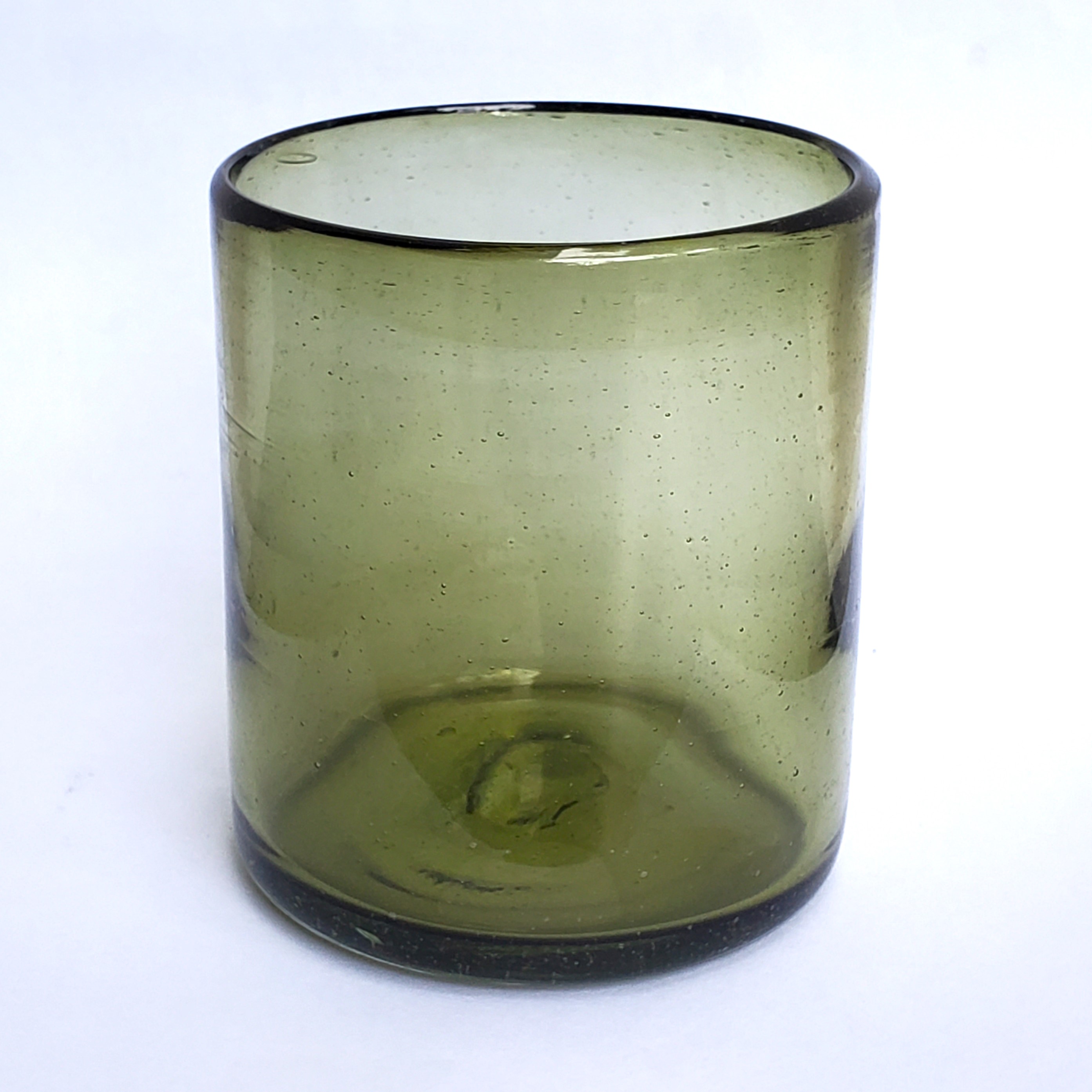 Novedades / Solid Olive Green 9 oz Short Tumblers (set of 6) / Enhance your table setting with our beautiful Olive Green colored glasses.